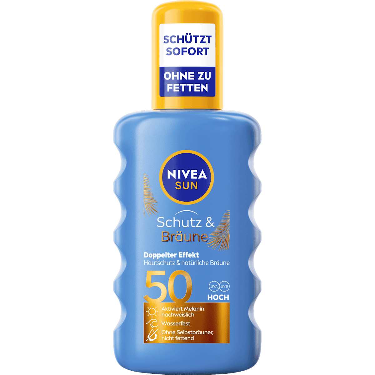 NIVEA SUN sun spray Protect & Bronze LSF 50, 200 ml — authentic German product in Morocco