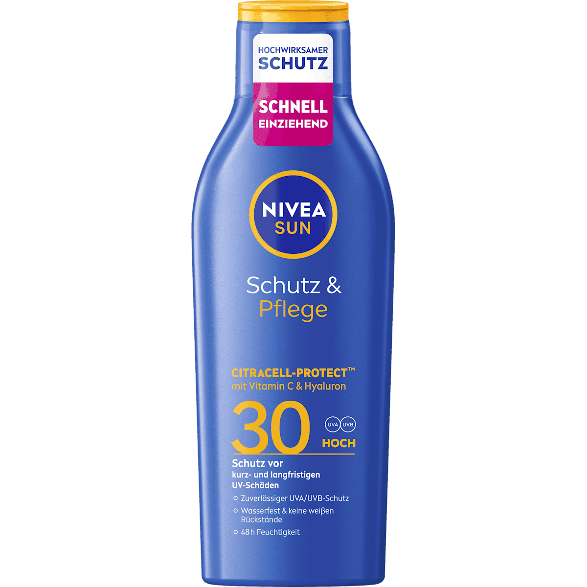 NIVEA SUN Lait solaire Protège & Hydrate LSF 30, 200 ml — produit allemand authentique au Maroc