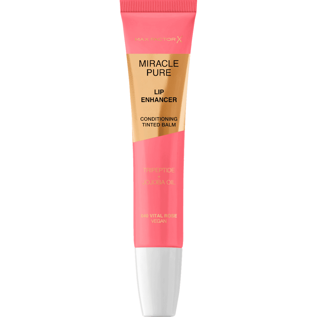 MAX FACTOR Gloss Miracle Pure Lip Enhancer 040 Vital rose, 12 ml — produit allemand authentique au Maroc