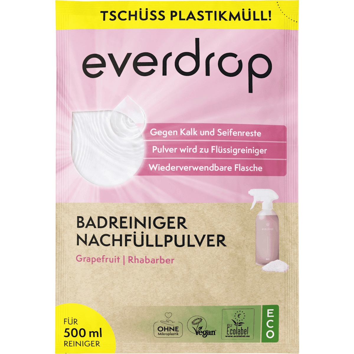 everdrop Nettoyant salle de bain recharge pour, 500 ml — produit allemand authentique au Maroc