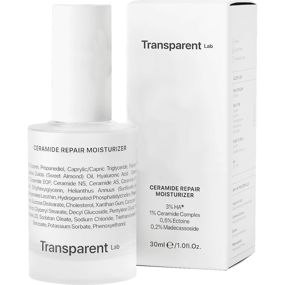 Transparent Lab Feuchtigkeitsserum Ceramide Repair Moisturizer, 30 ml — منتج ألماني أصلي في المغرب