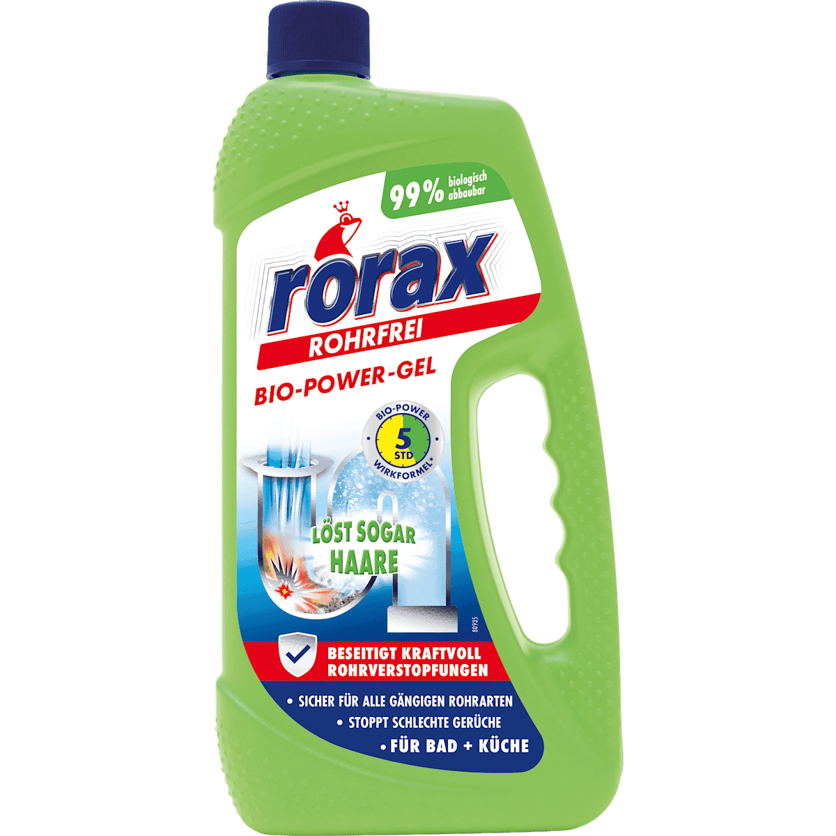 rorax Déboucheur canalisations bio-Power-Gel, 1.000 ml — produit allemand authentique au Maroc