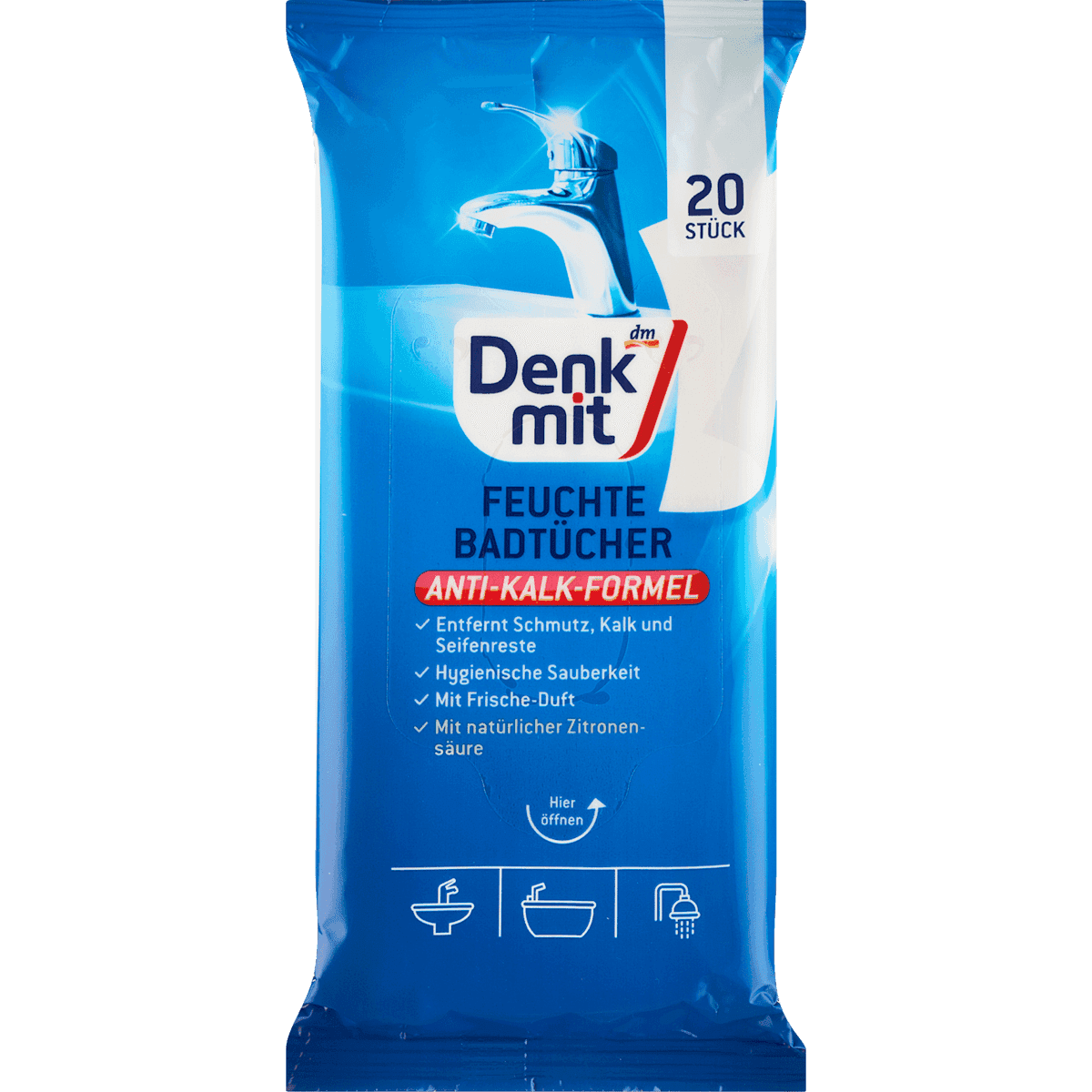 Denkmit Lingettes nettoyantes Bad, 20 pièces — منتج ألماني أصلي في المغرب