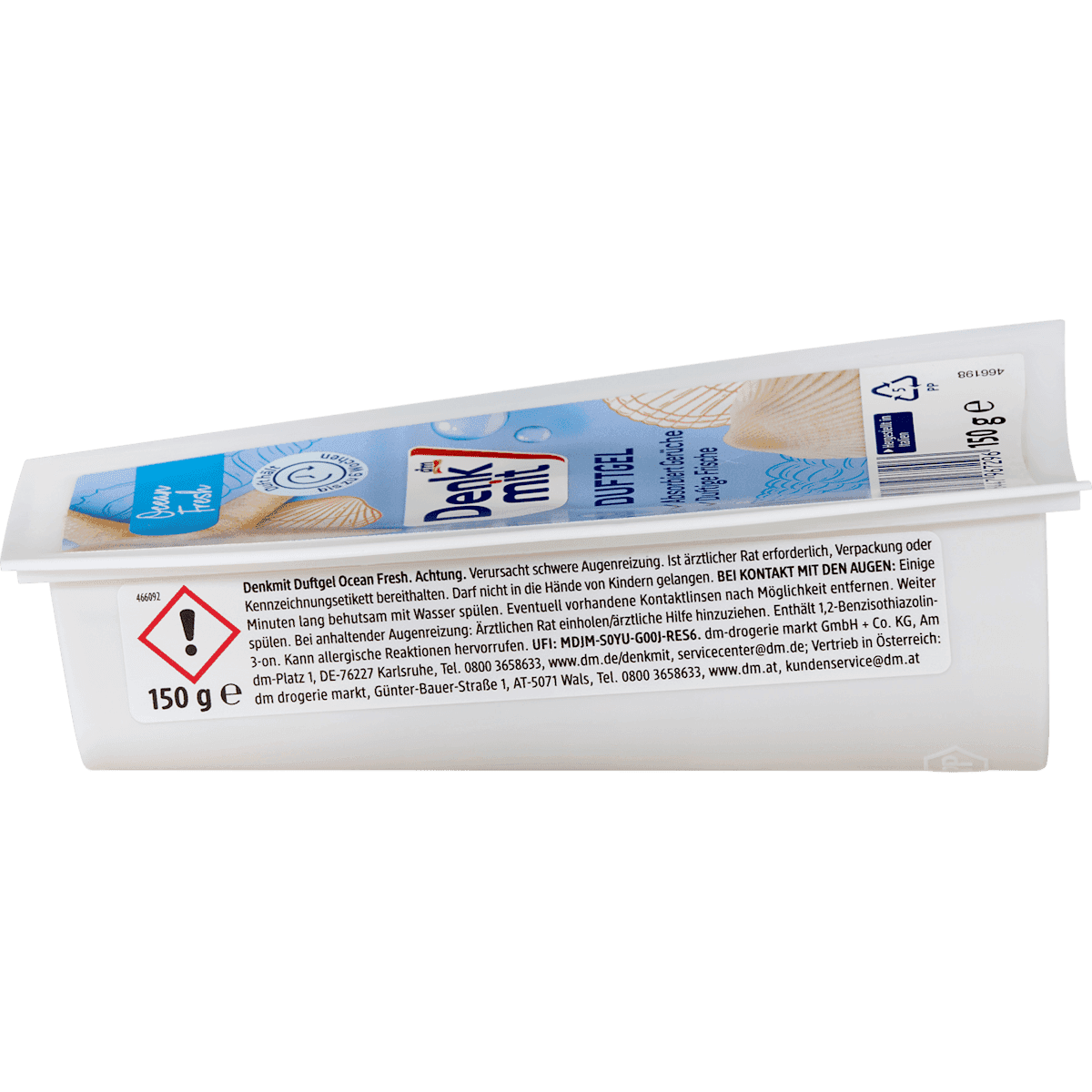 Denkmit Désodorisant gel parfumé Ocean Fresh, 150 g (Denkmit Lufterfrischer Duft-Gel Ocean Fresh, 150 g) — produit allemand authentique au Maroc