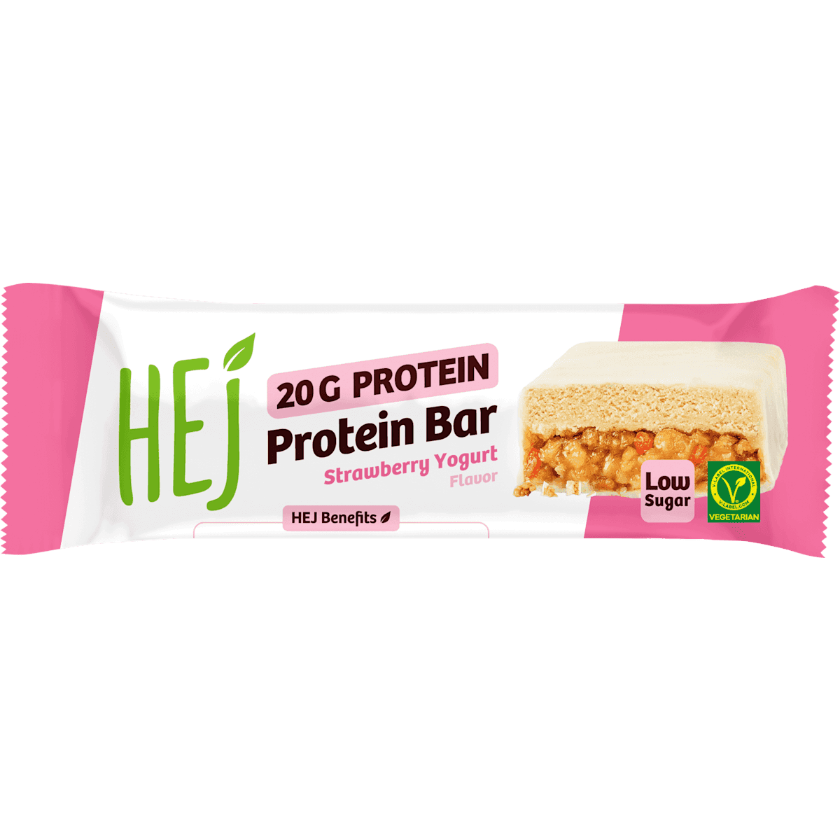 HEJ Barres protéinées Pro Strawberry & Yogurt, 60 g — produit allemand authentique au Maroc