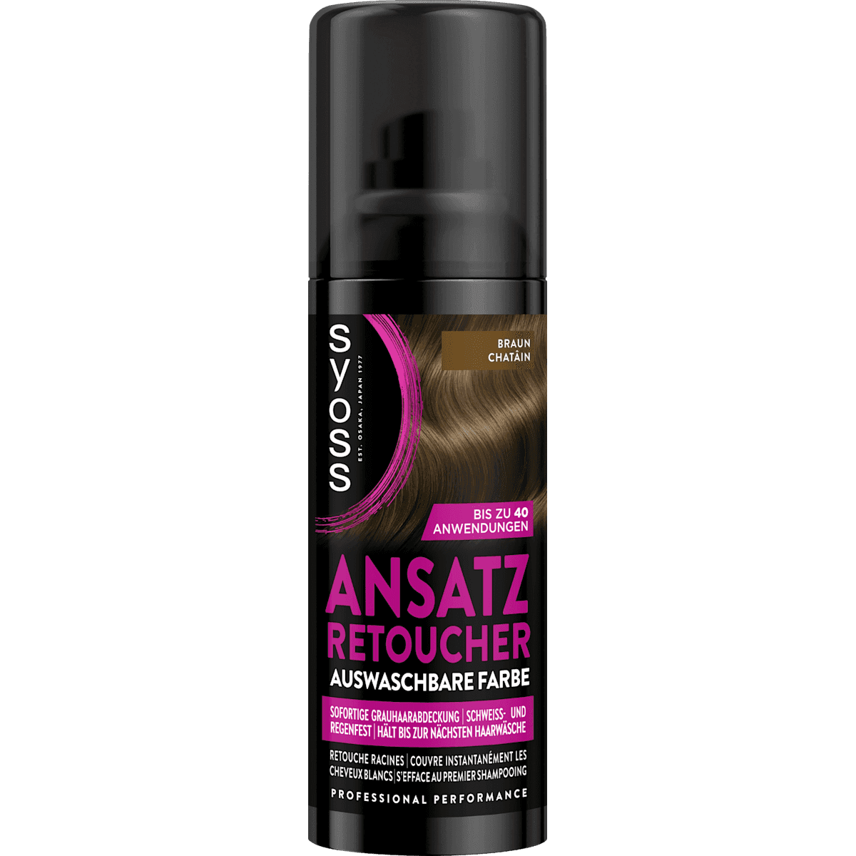 Syoss Retouche racines brun, 120 ml — produit allemand authentique au Maroc