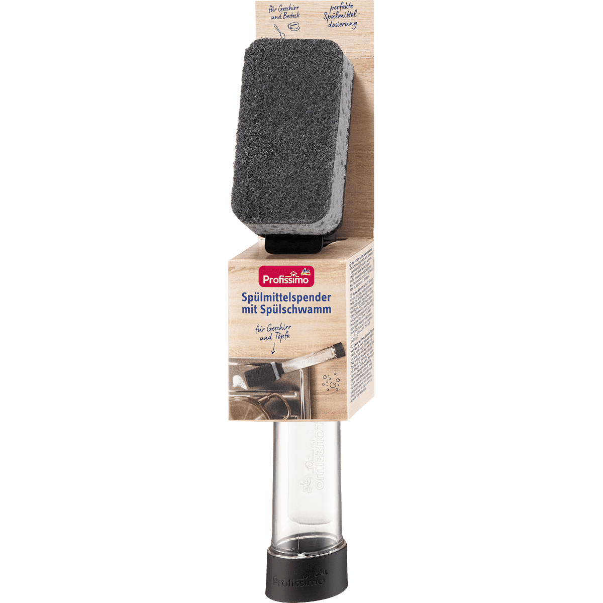 Profissimo Distributeur liquid dishes with Sponge dishes, 1 pc — authentic German product in Morocco