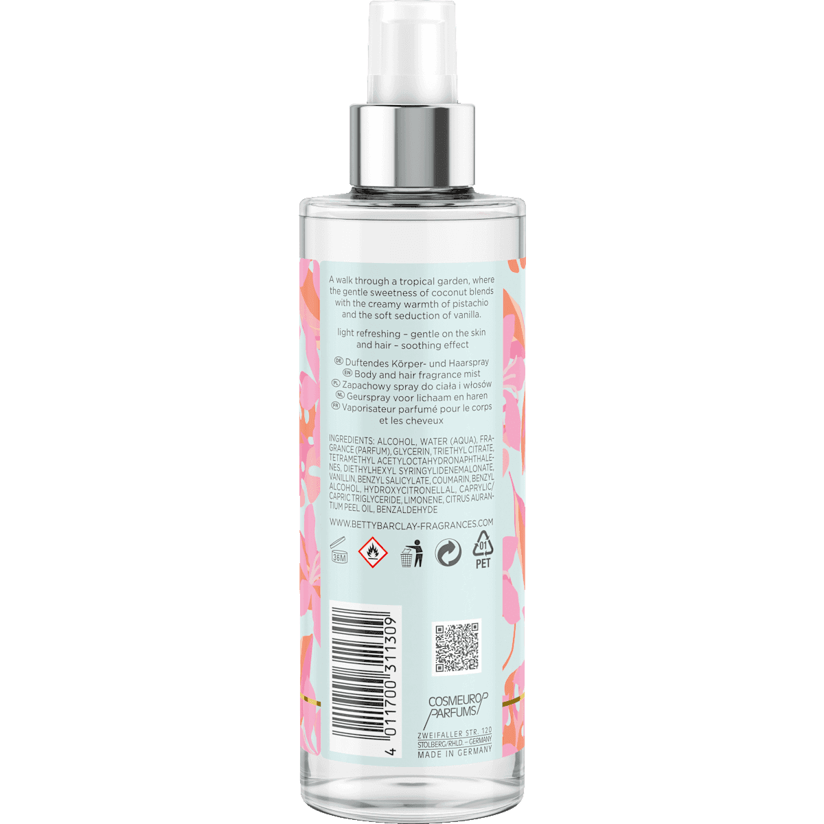 Betty Barclay Coconut Pistachio Brume corporelle Body Mist, 250 ml (Betty Barclay Coconut Pistachio Körperspray Body Mist, 250 ml) — منتج ألماني أصلي في المغرب