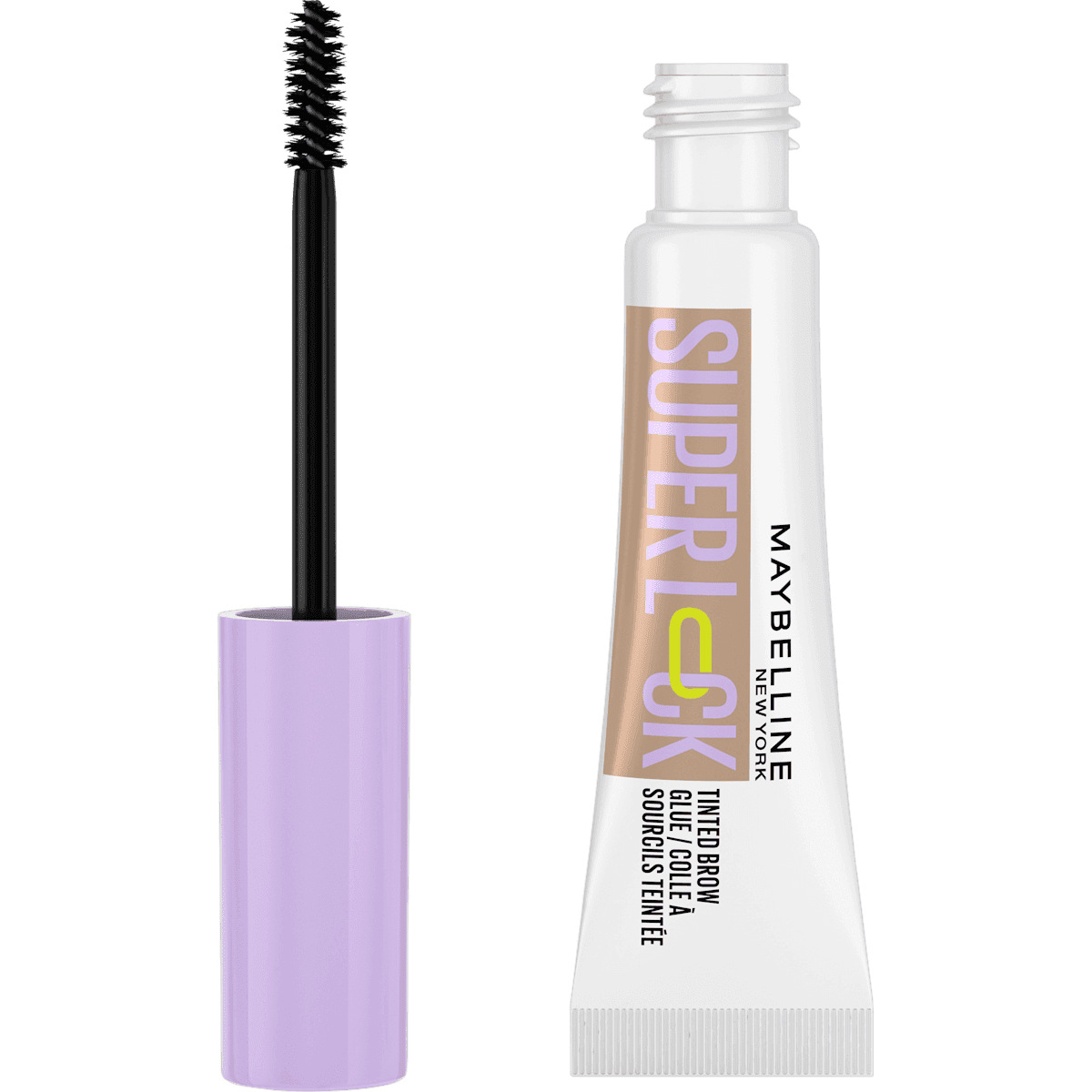 MAYBELLINE NEW YORK Gel à sourcils Super Lock Brow Glue 253 taupe, 7 ml — produit allemand authentique au Maroc