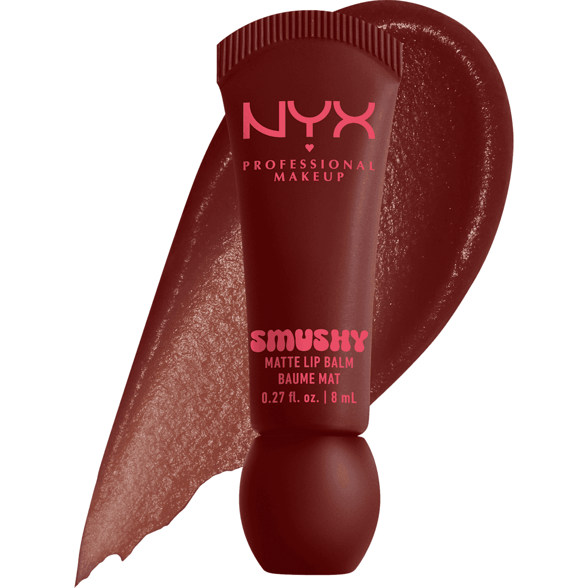 NYX PROFESSIONAL MAKEUP Baume à lèvres Smushy Matte 08 Smudge Fudge, 8 ml — produit allemand authentique au Maroc