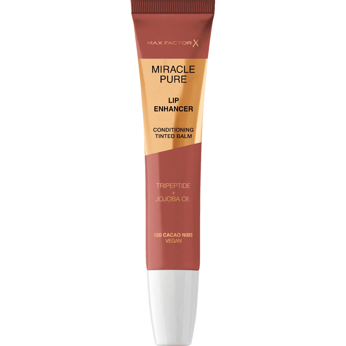 MAX FACTOR Gloss Miracle Pure Lip Enhancer 020 Cacao Nibs, 12 ml — produit allemand authentique au Maroc