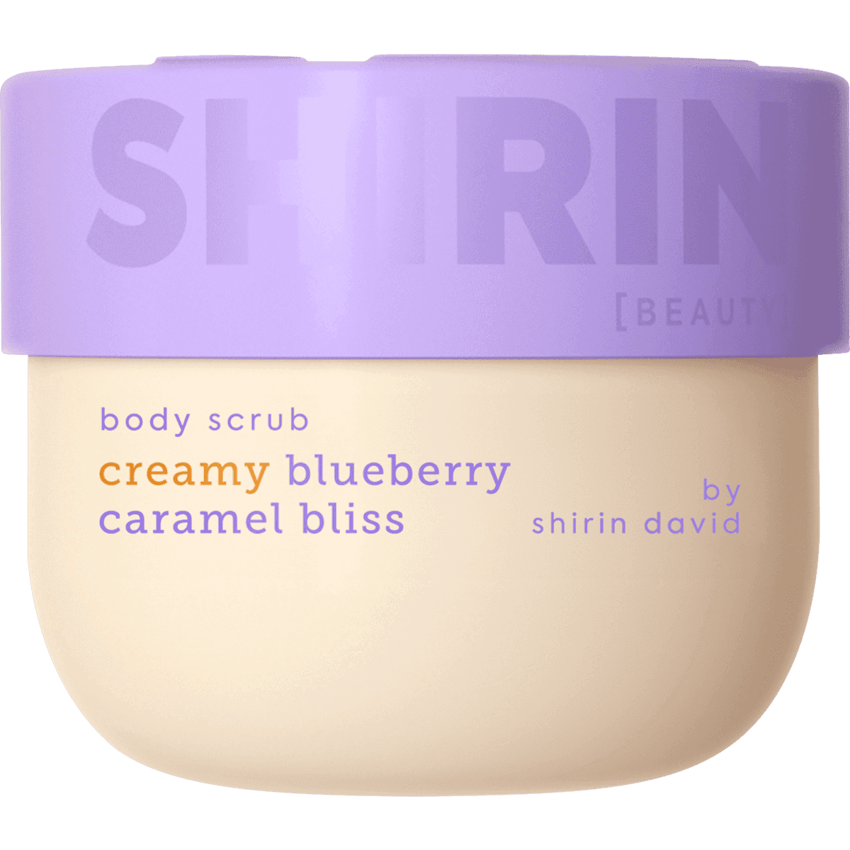 SHIRIN BEAUTY Gommage corporel Creamy Blueberry Caramel Bliss, 235 ml (SHIRIN BEAUTY Körperpeeling Creamy Blueberry Caramel Bliss, 235 ml) — produit allemand authentique au Maroc