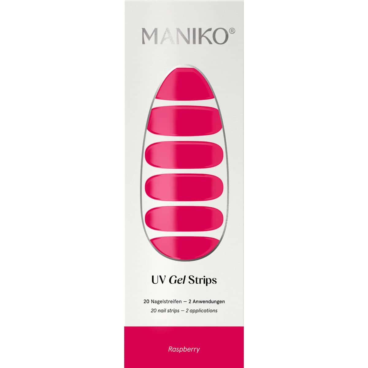 Maniko UV Gel Stickers ongles Raspberry, 20 pièces — produit allemand authentique au Maroc