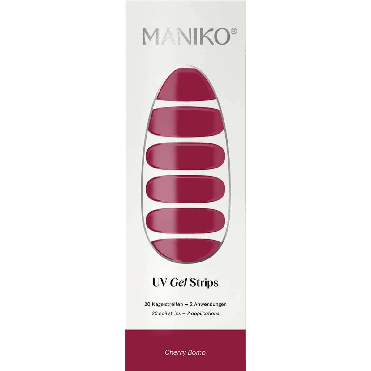Maniko UV Gel Stickers ongles Cherry Bomb, 20 pièces — produit allemand authentique au Maroc