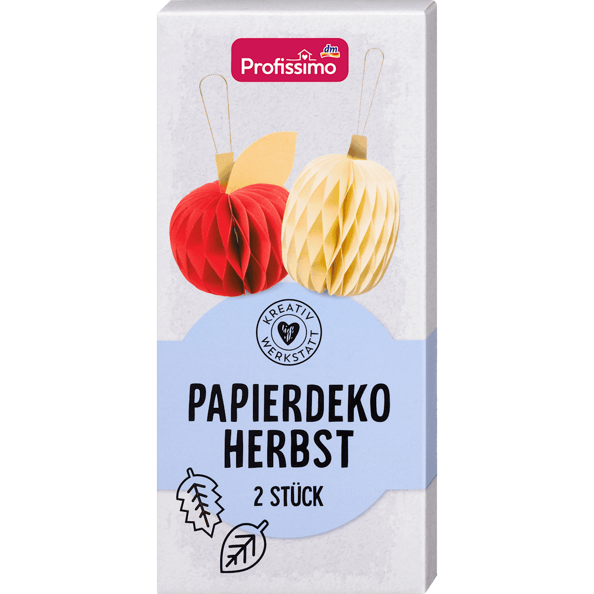 Profissimo Déco en papier automne 2 pièces, 1 pièce (Profissimo Papierdeko Herbst 2tlg, 1 St) — produit allemand authentique au Maroc