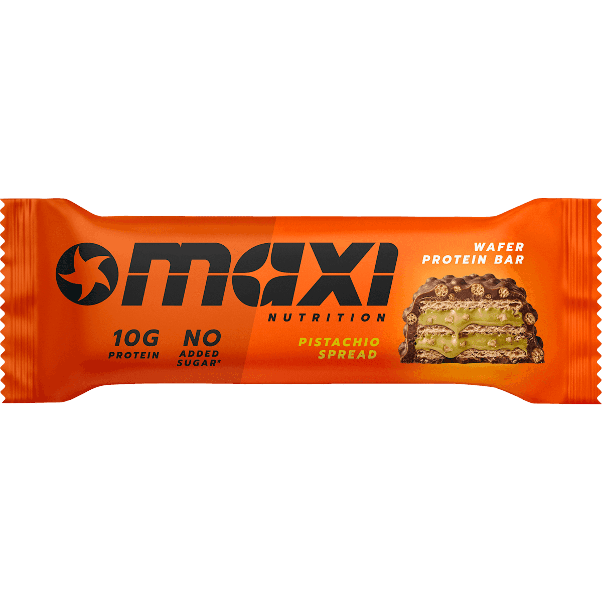 maxi NUTRITION Proteinwaffelriegel, Pistachio Spread, 39 g — produit allemand authentique au Maroc