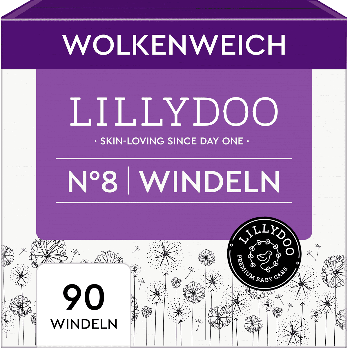 LILLYDOO Couches taille 8 (17+ kg), Monatsbox, 90 pièces — produit allemand authentique au Maroc