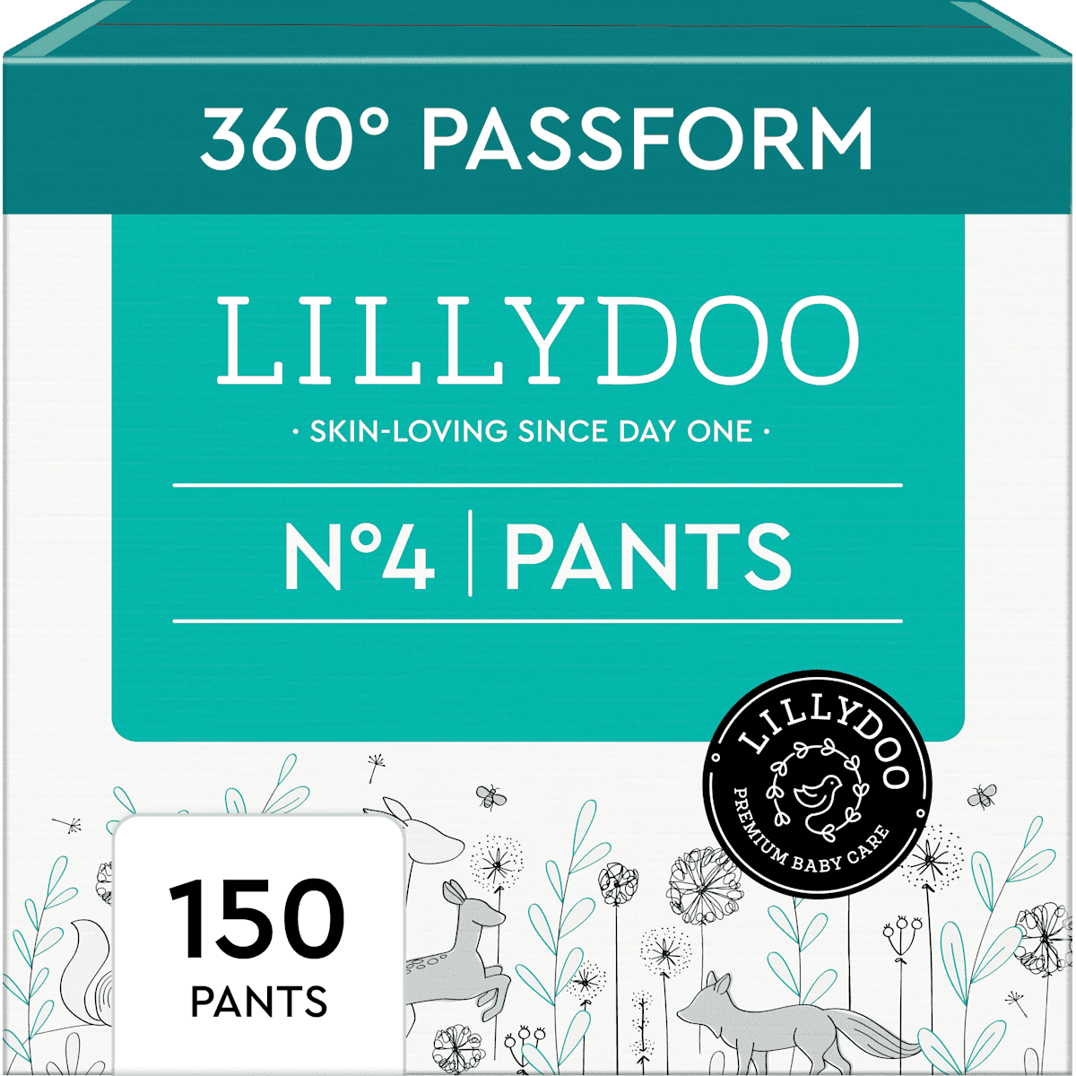 LILLYDOO Bébé Pants taille 4 (9+ kg), Monatsbox, 150 pièces — produit allemand authentique au Maroc