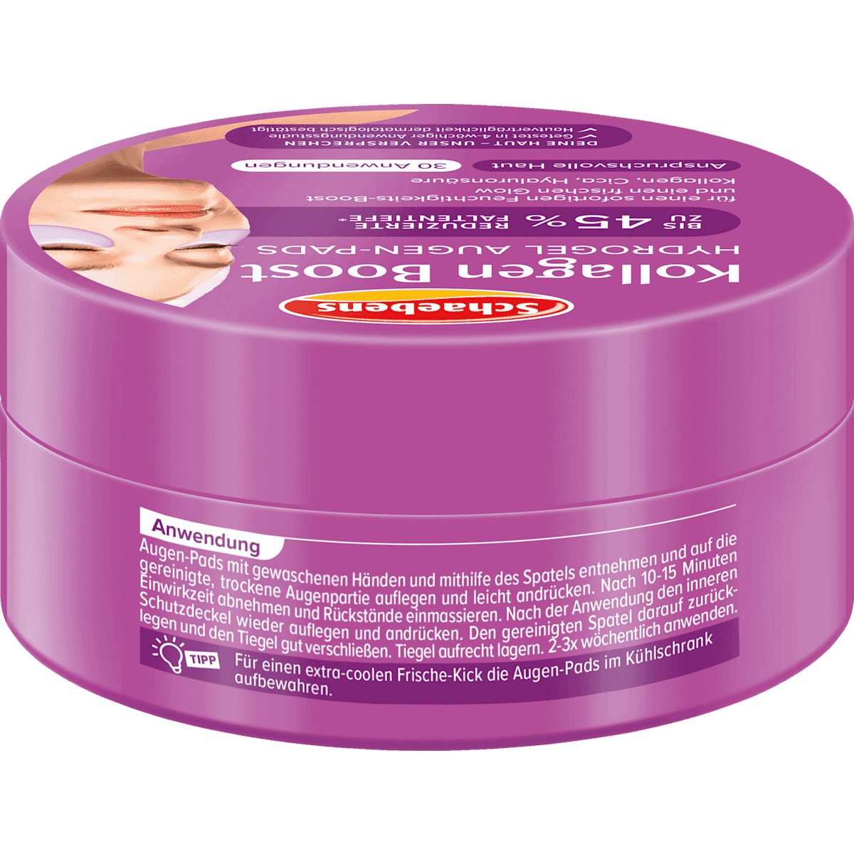 Schaebens Patchs yeux Hydrogel Collagène Boost pot (30 paire), 60 pièces (Schaebens Augenpads Hydrogel Kollagen Boost Tiegel (30 Paar), 60 St) — produit allemand authentique au Maroc