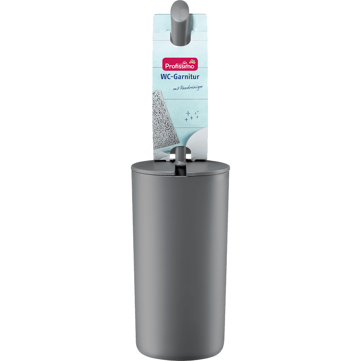 Profissimo WC-Garnitur with Randreiniger grey, 1 pc (Profissimo WC-Garnitur mit Randreiniger grau, 1 St) — authentic German product in Morocco