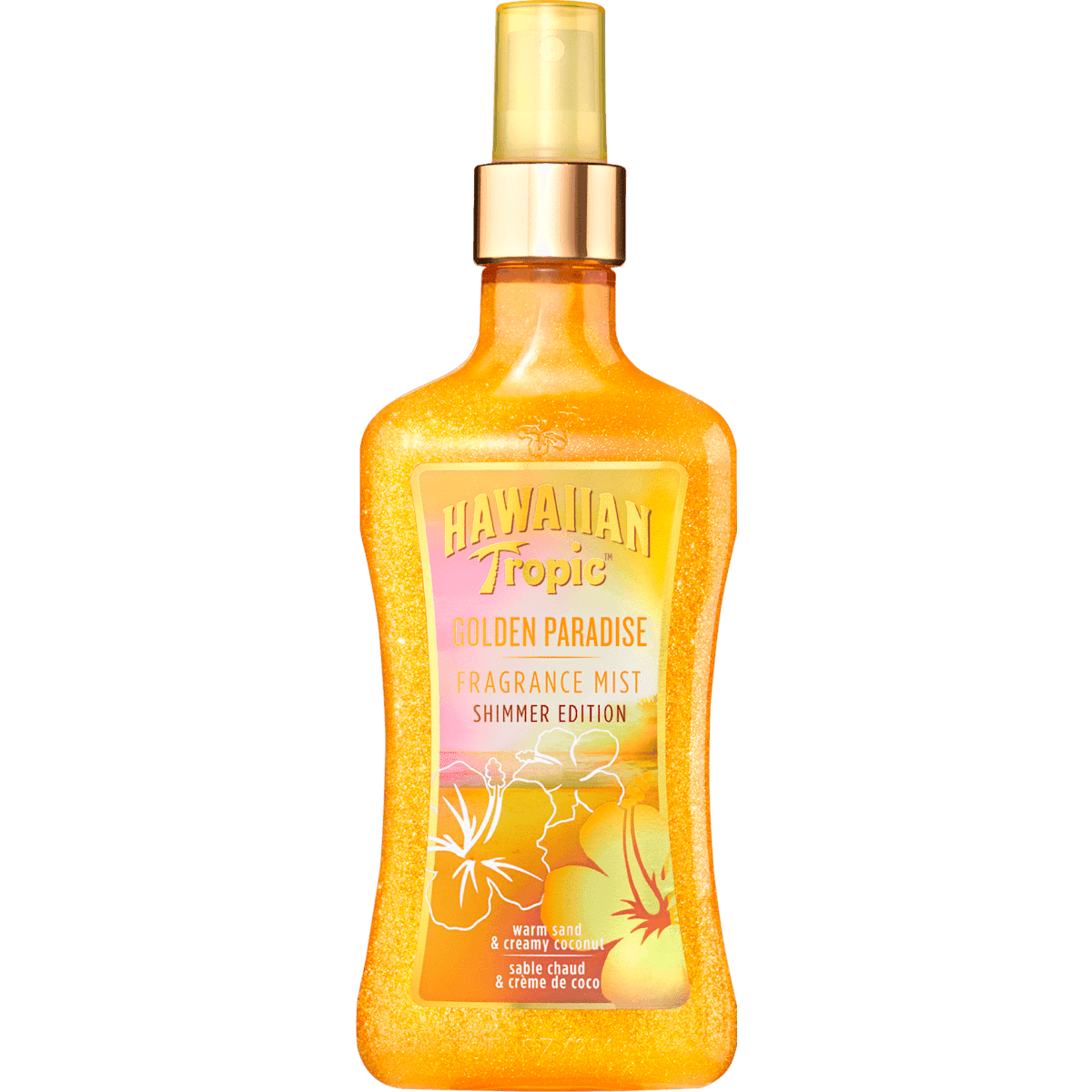 Hawaiian Tropic Golden Paradise Brume corporelle Body Mist, 250 ml — produit allemand authentique au Maroc
