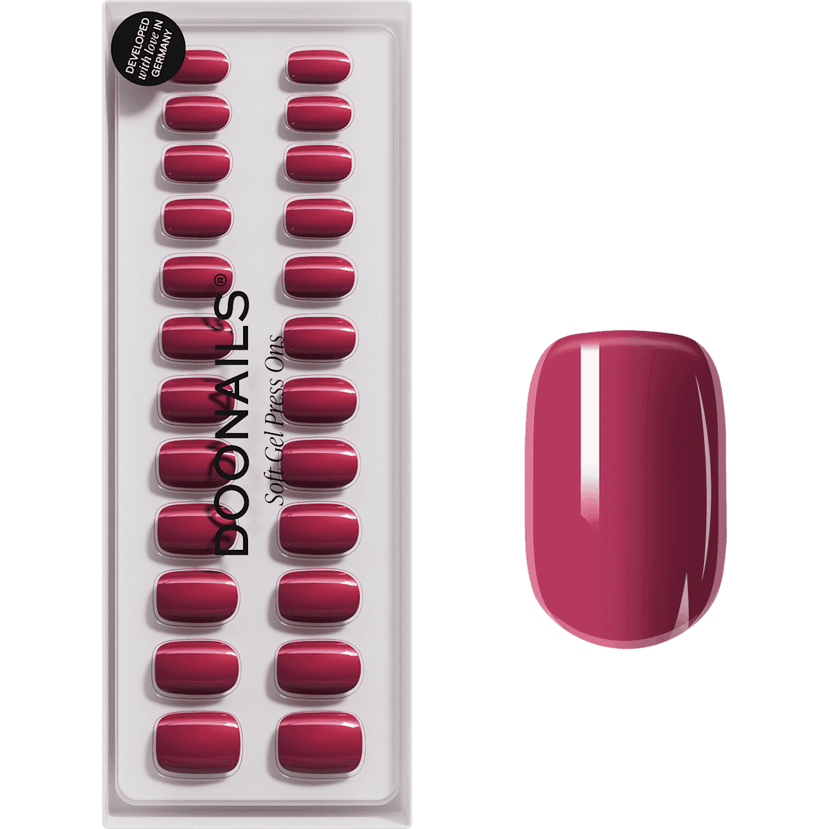 Doonails faux ongles, Soft Gel Press Ons Bubblegum Short Square, 30 pièces — produit allemand authentique au Maroc