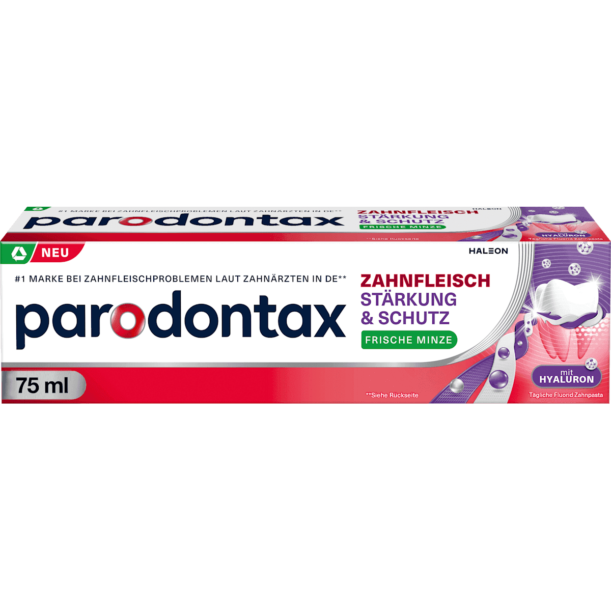 Parodontax Dentifrice Gencives renforcement & protection, 75 ml (Parodontax Zahnpasta Zahnfleisch Stärkung & Schutz, 75 ml) — produit allemand authentique au Maroc