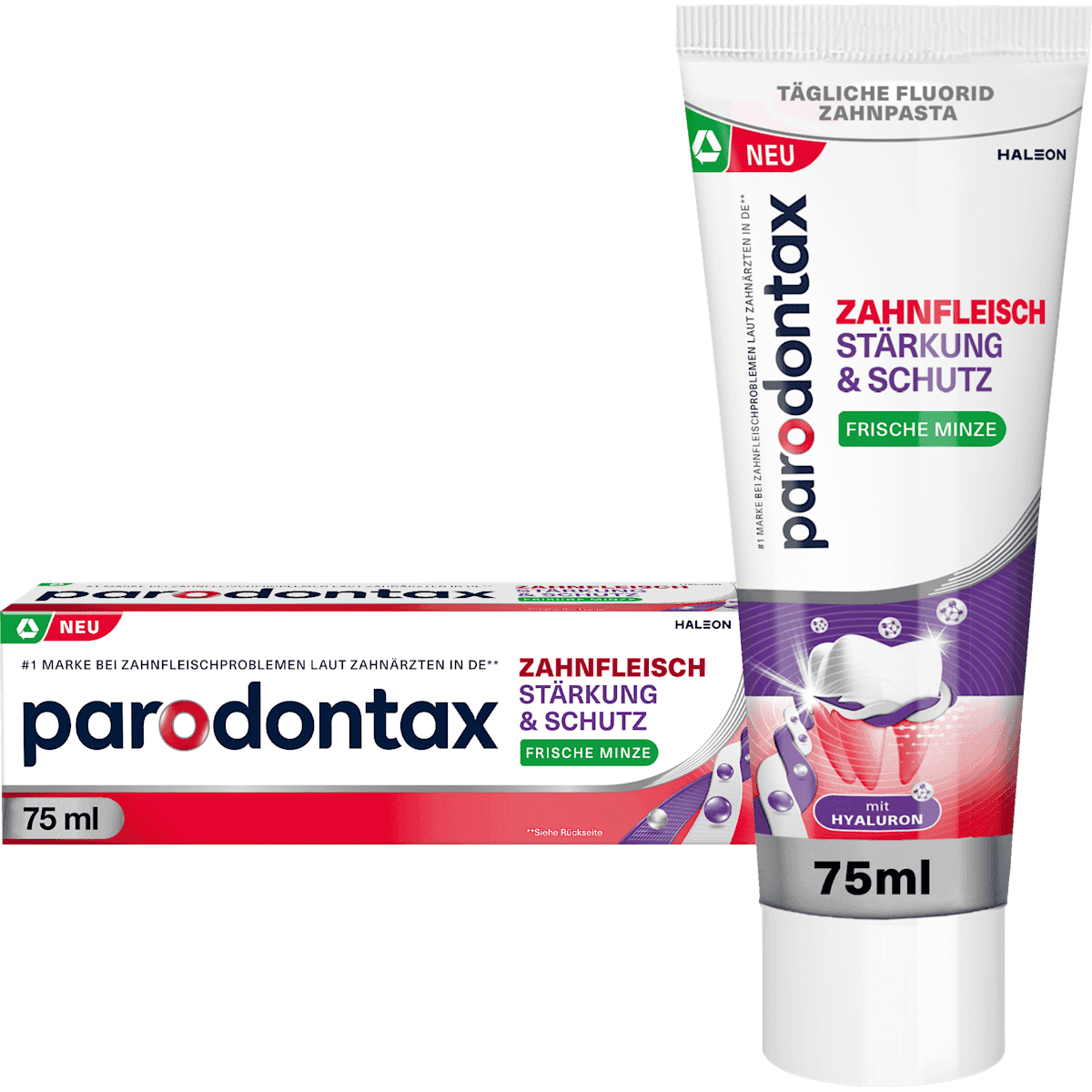 Parodontax Dentifrice Gencives renforcement & protection, 75 ml (Parodontax Zahnpasta Zahnfleisch Stärkung & Schutz, 75 ml) — produit allemand authentique au Maroc