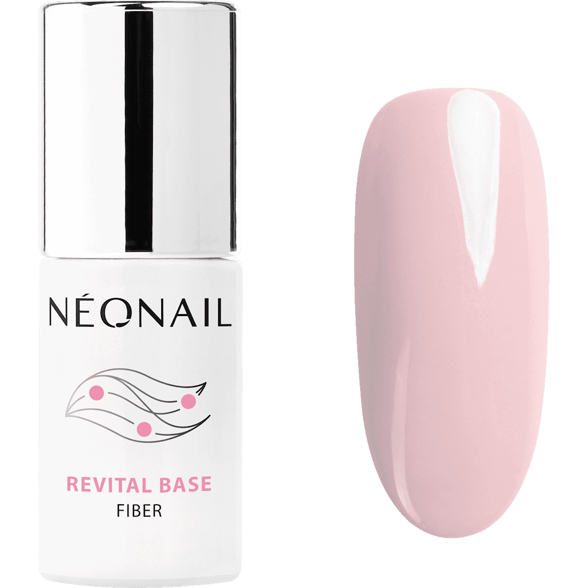 NÉONAIL UV Vernis à ongles Revital Base Fiber Creamy Splash, 7,2 ml — produit allemand authentique au Maroc