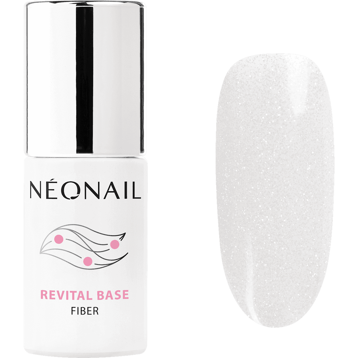NÉONAIL UV Vernis à ongles Base Revital Fiber Shiny Queen, 7,2 ml — produit allemand authentique au Maroc