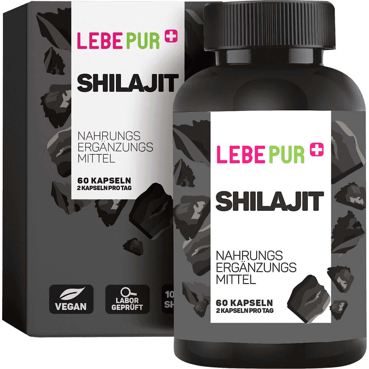 Lebepur Shilajit gélules 60 pièces, 37,2 g — produit allemand authentique au Maroc