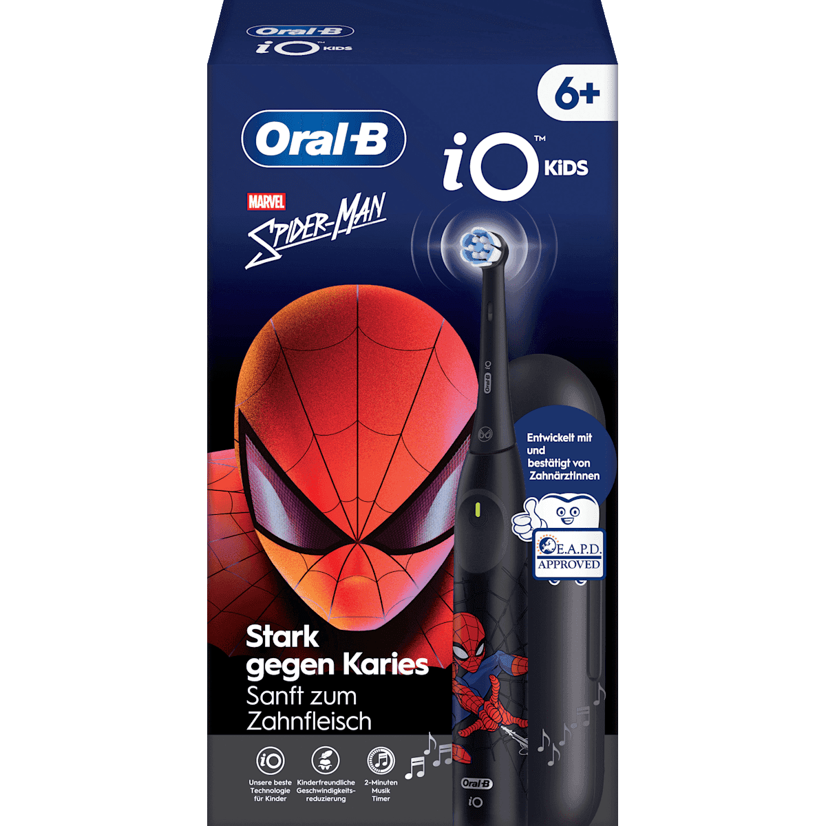 Oral-B Brosse à dents électrique iO Enfant Spiderman avec étui de voyage, dès 6 ans, 1 pièce — produit allemand authentique au Maroc