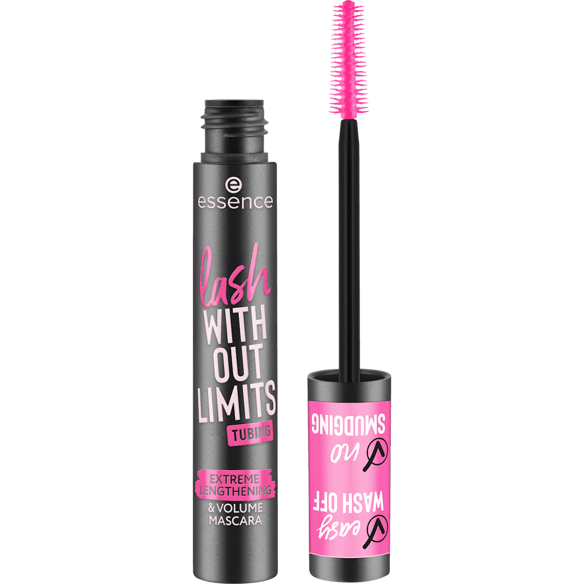 essence Mascara Lash Without Limits Tubing Extreme Lengthening & Volume 04 Black Tubing, 13 ml — authentic German product in Morocco