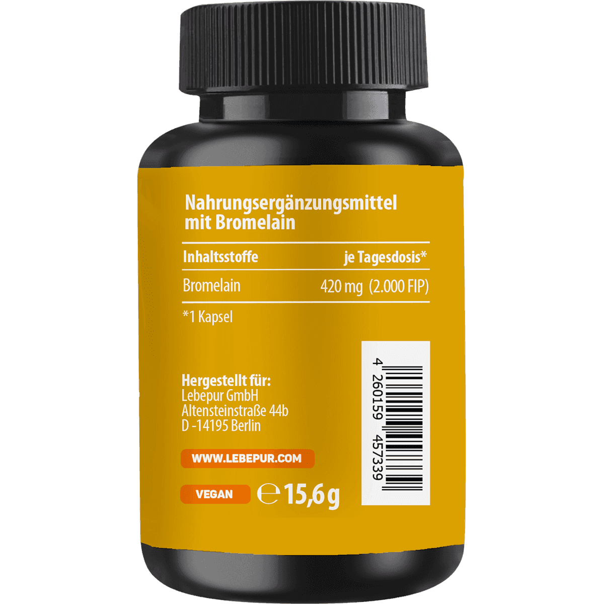 Lebepur Bromelain gélules, 30 pièces (Lebepur Bromelain Kapseln, 30 St) — produit allemand authentique au Maroc