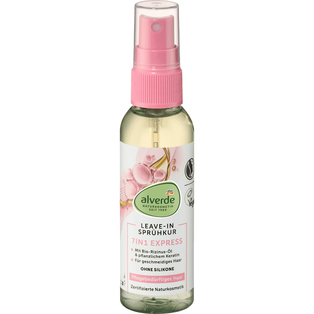 alverde NATURKOSMETIK Leave-In Soin en spray 7in1 Express, 75 ml — produit allemand authentique au Maroc