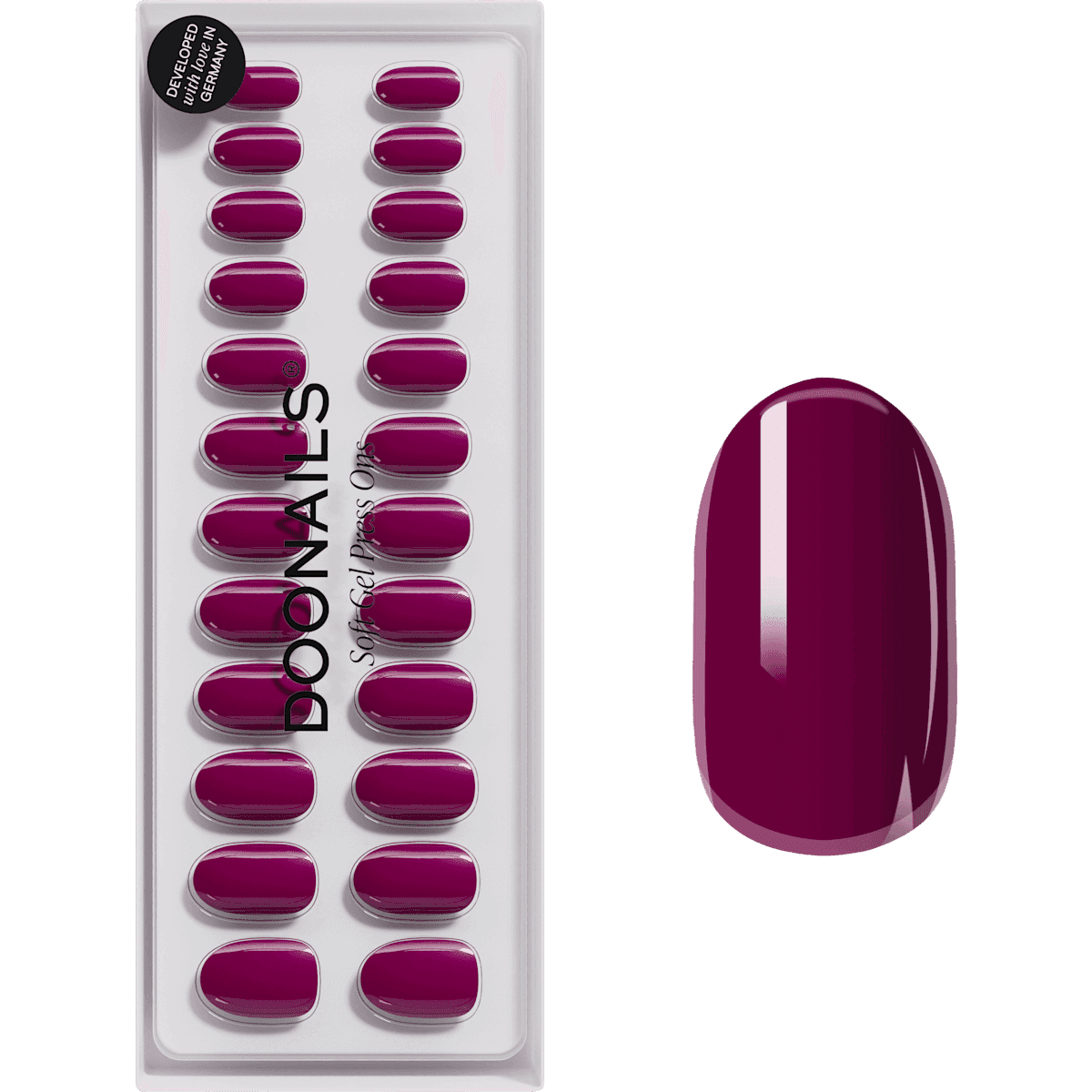Doonails faux ongles, Soft Gel Press Ons Into You Medium Round, 30 pièces — produit allemand authentique au Maroc