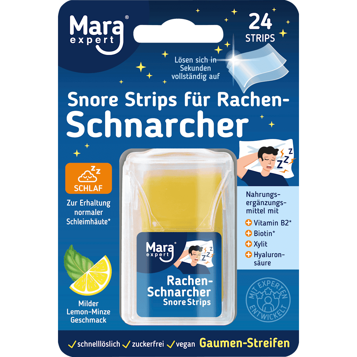Mara Snore Strips pharynx-Schnarcher Gaumen-Streifen, 24 pièces — produit allemand authentique au Maroc