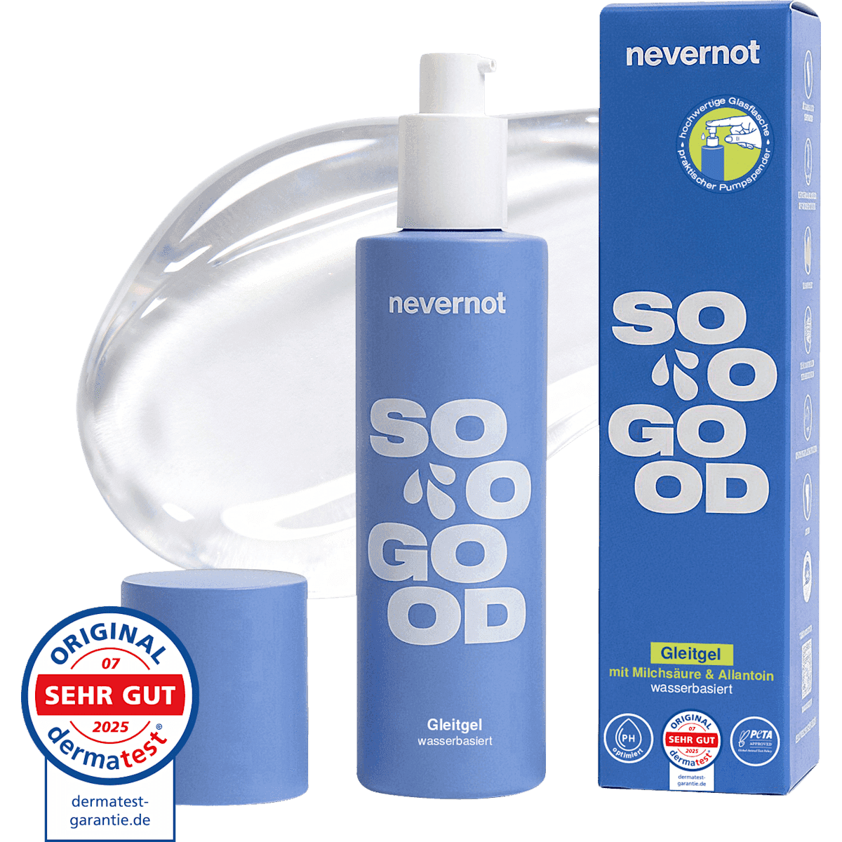 nevernot Gel lubrifiant soo good avec acide lactique & Allantoin, à base d'eau, 100 ml — produit allemand authentique au Maroc