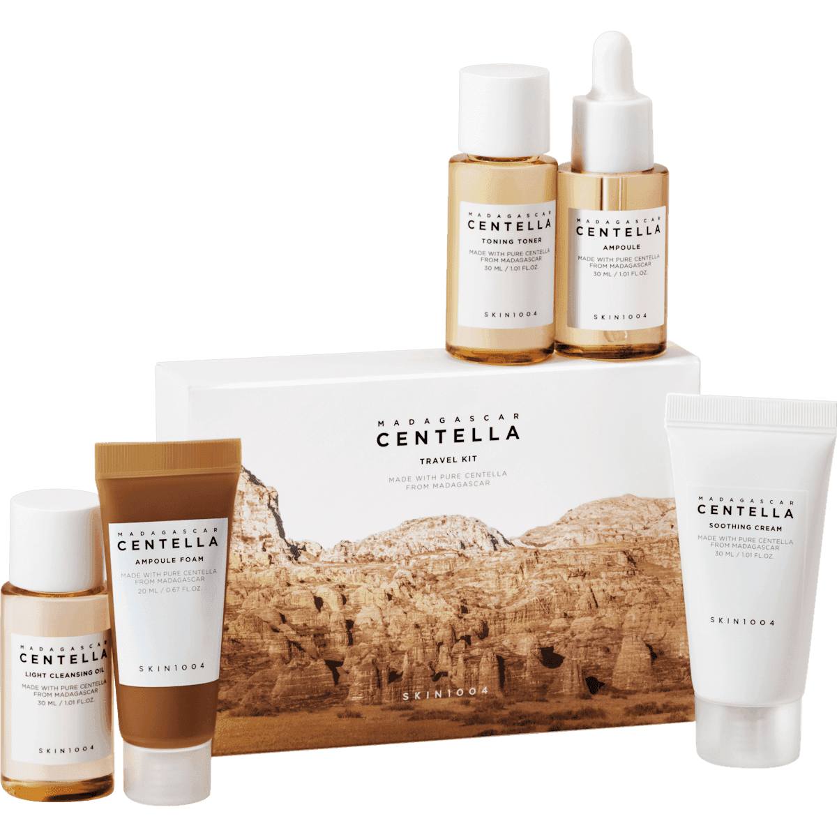 SKIN1004 Coffret cadeau Madagascar Centella Travel Kit 5 pièces, 1 pièce — produit allemand authentique au Maroc