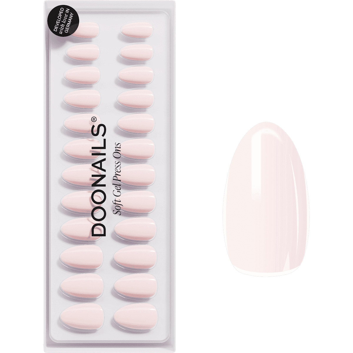 Doonails faux ongles, Soft Gel Press Ons Short Pillow Talk Short Almond, 30 pièces — produit allemand authentique au Maroc
