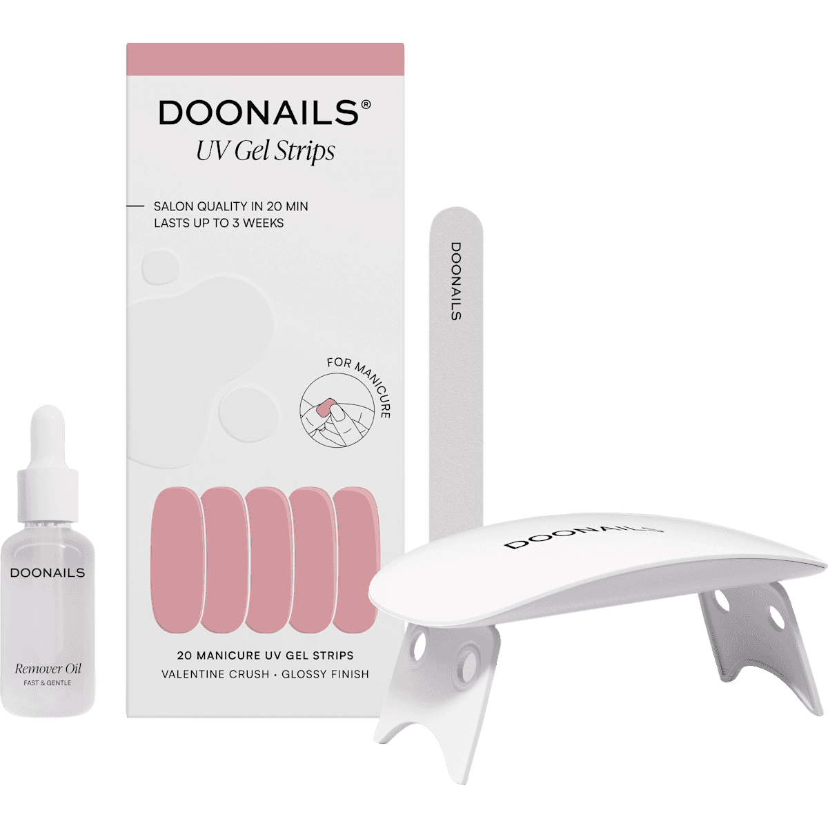 Doonails UV Manucure coffret de démarrage, Gel Strips Valentine Crush, 1 pièce — produit allemand authentique au Maroc