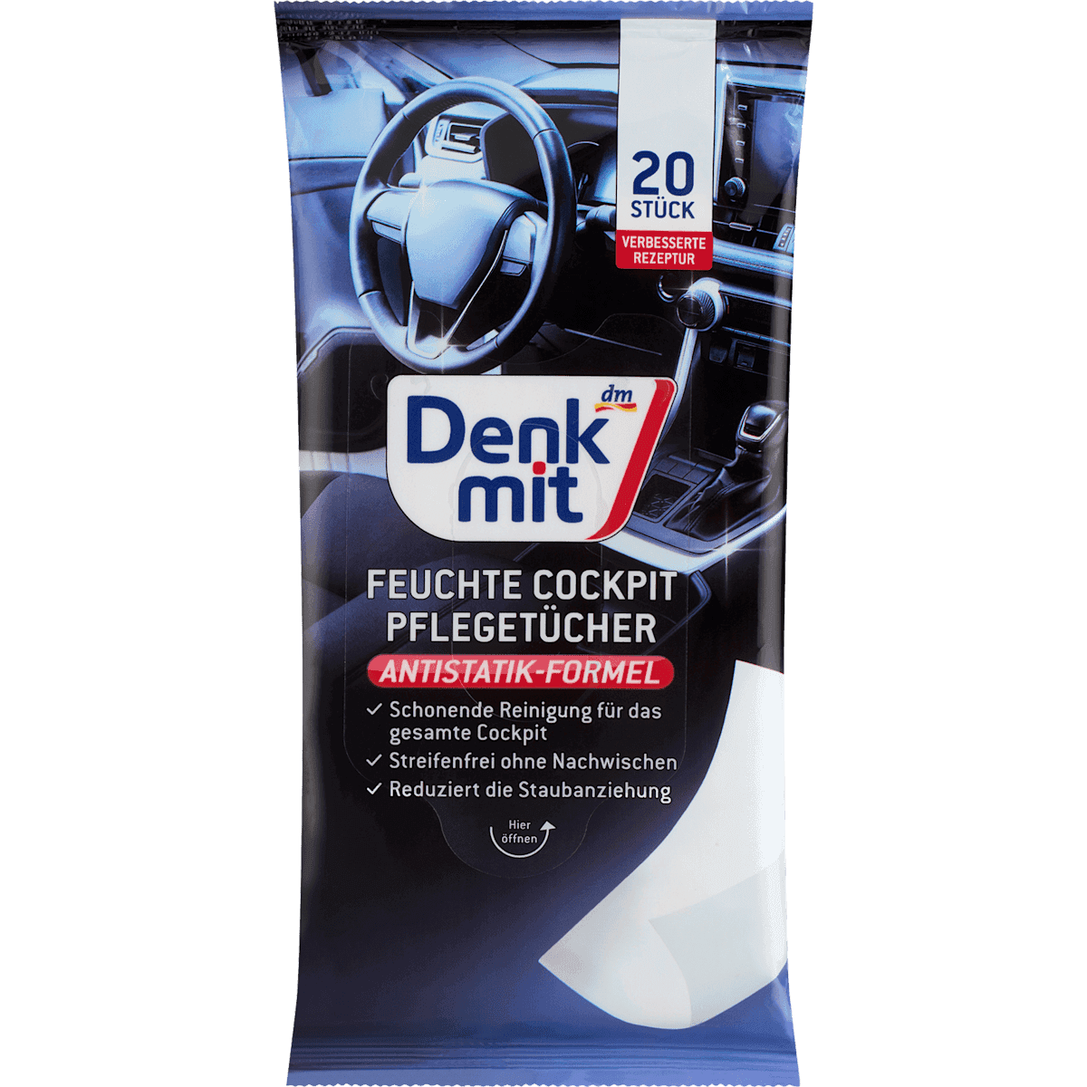 Denkmit Lingettes d'entretien pour habitacle, 20 pièces — منتج ألماني أصلي في المغرب