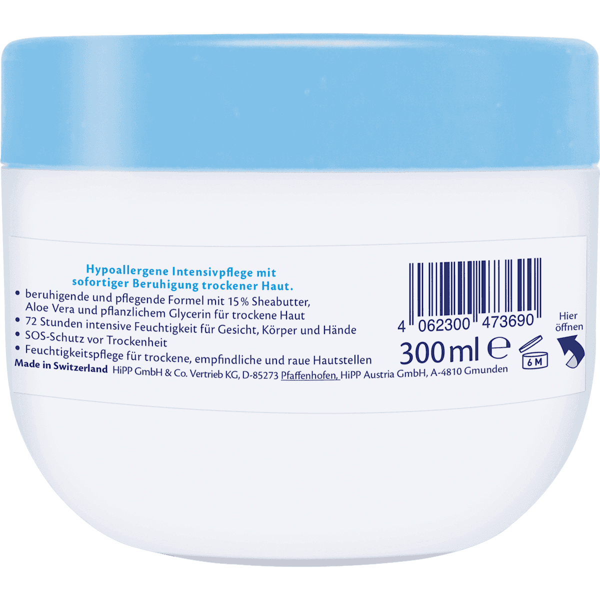 HiPP crème pour toute la famille haute tolérance, 300 ml (HiPP Familiencreme hochverträglich, 300 ml) — منتج ألماني أصلي في المغرب