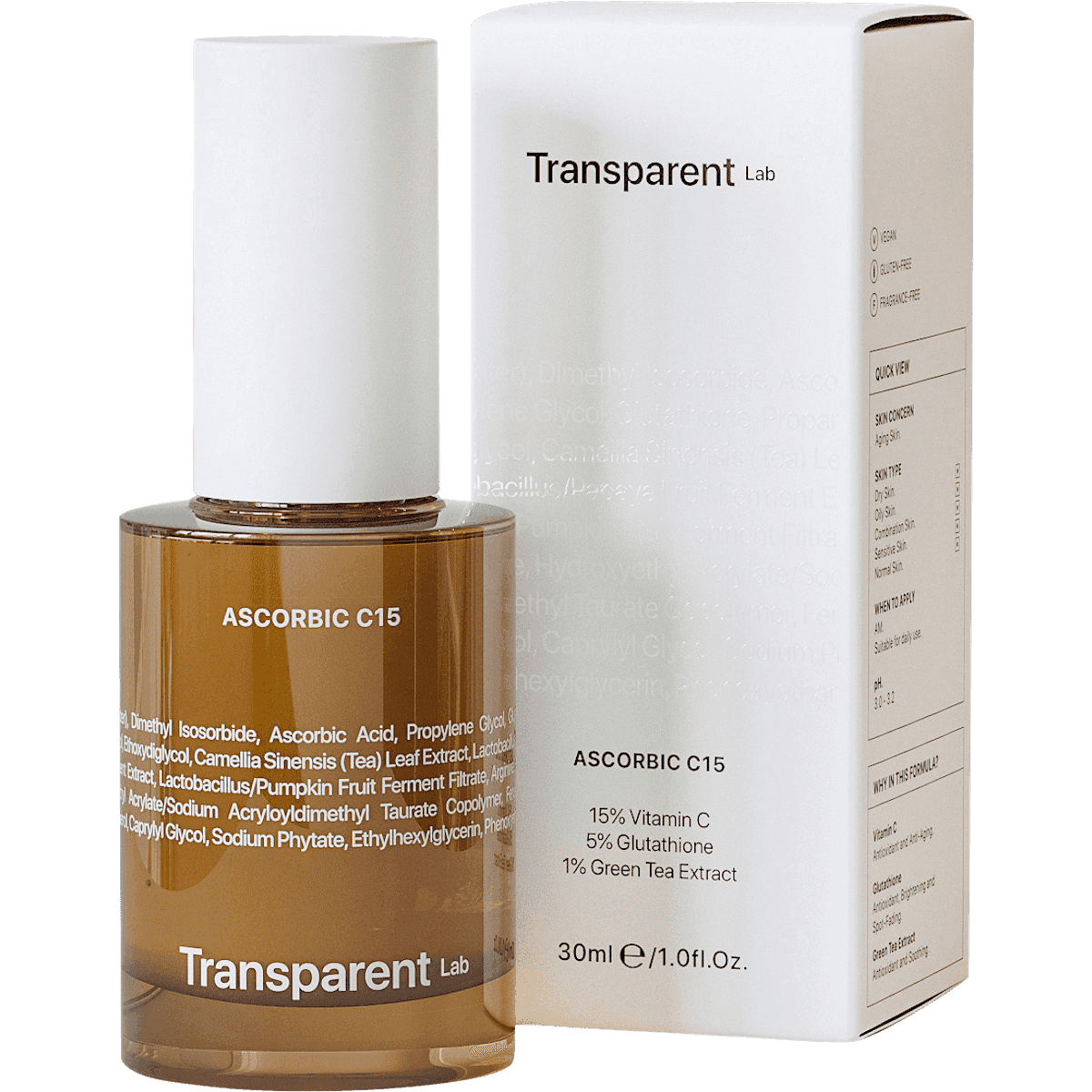 Transparent Lab Serum face 15% Vitamin, 30 ml — authentic German product in Morocco