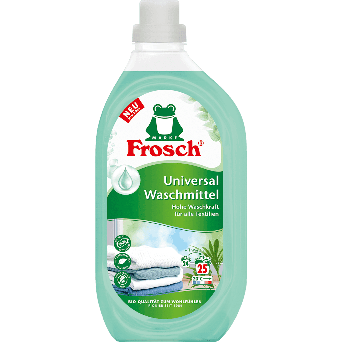 Frosch Lessive universelle liquide Universal flacon, 25 lavages — produit allemand authentique au Maroc