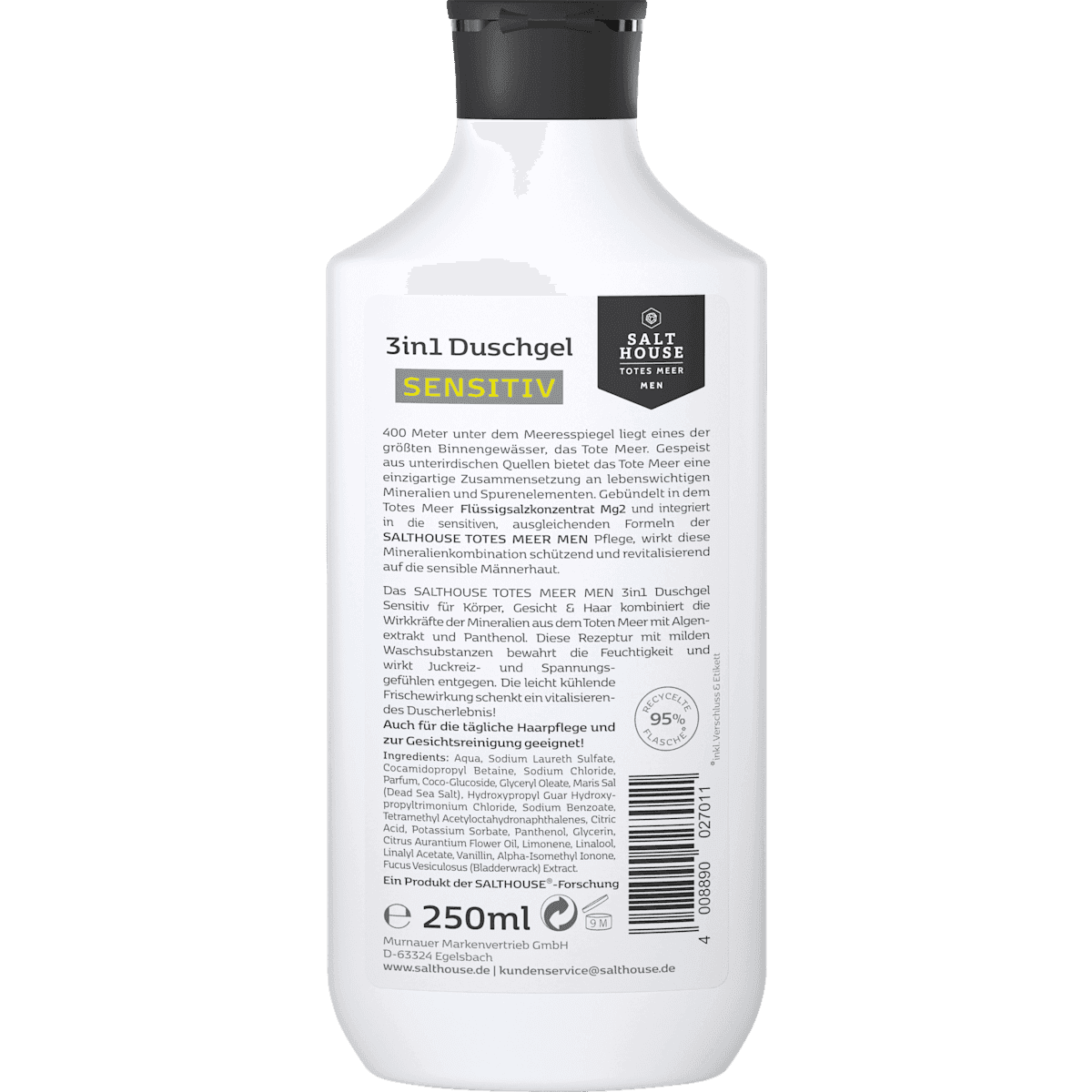 Salthouse Gel douche Sensitiv 3in1, 250 ml (Salthouse Duschgel Sensitiv 3in1, 250 ml) — produit allemand authentique au Maroc