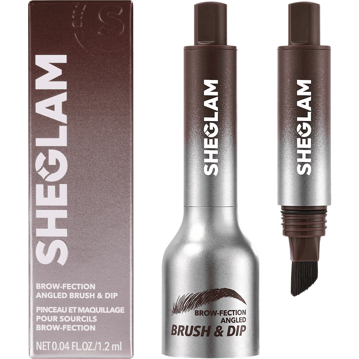 SHEGLAM Crayon à sourcils Brow-Fection Angled Brush & Dip Chocolate, 1,2 ml — منتج ألماني أصلي في المغرب