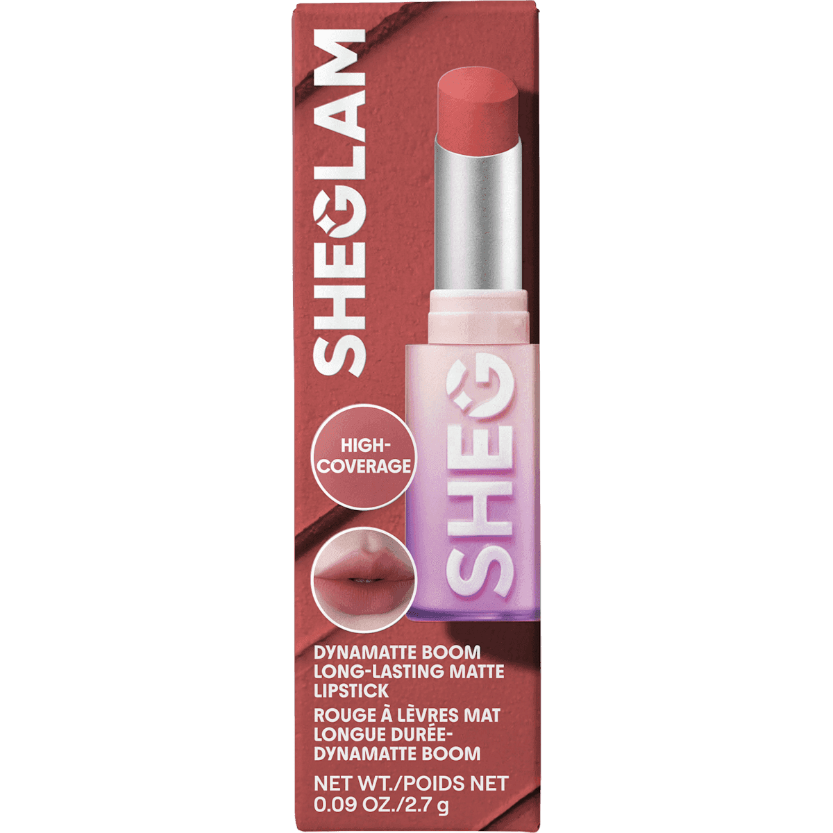 SHEGLAM Rouge à lèvres Dynamatte Boom Rule, 2,7 g (SHEGLAM Lippenstift Dynamatte Boom Rule, 2,7 g) — produit allemand authentique au Maroc