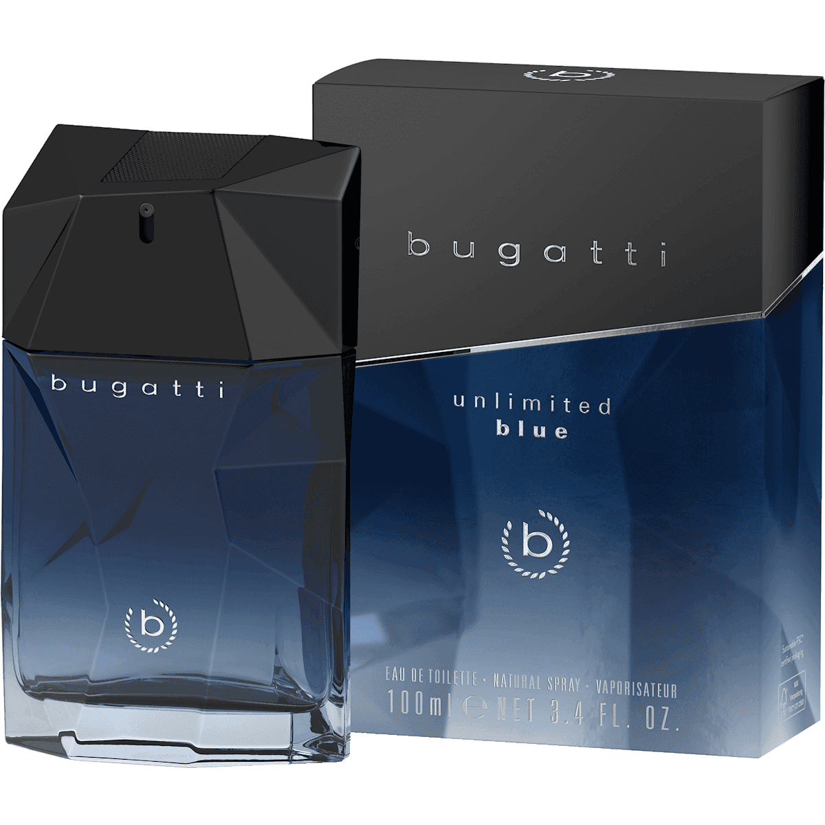 bugatti Unlimited Blue Eau de Toilette, 100 ml — منتج ألماني أصلي في المغرب