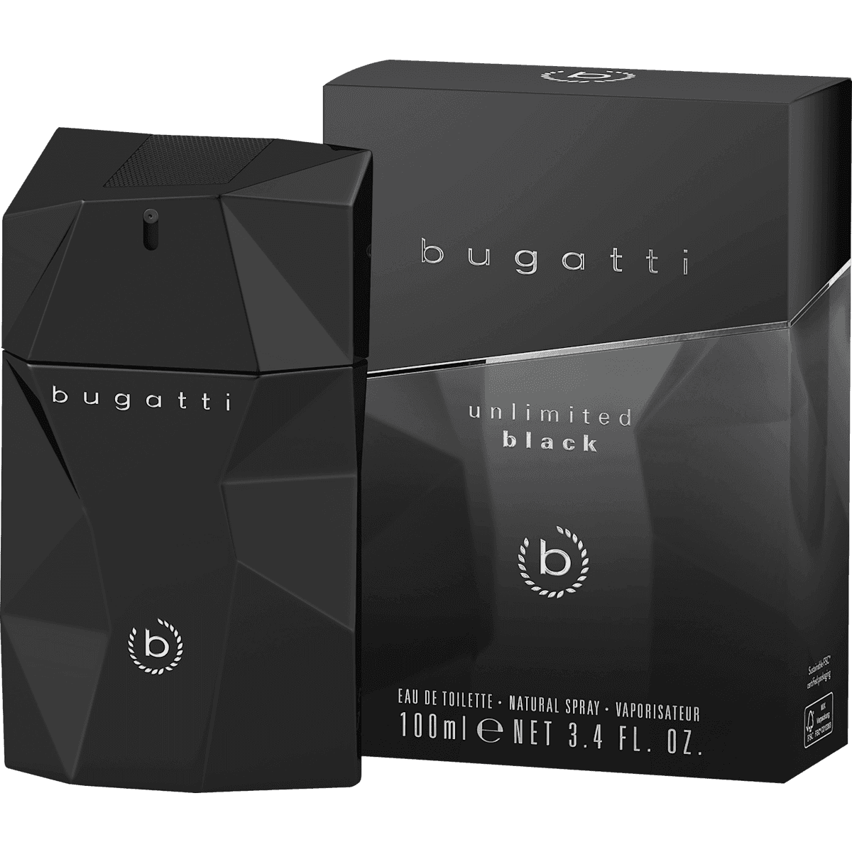 bugatti Unlimited Black Eau de Toilette, 100 ml — منتج ألماني أصلي في المغرب